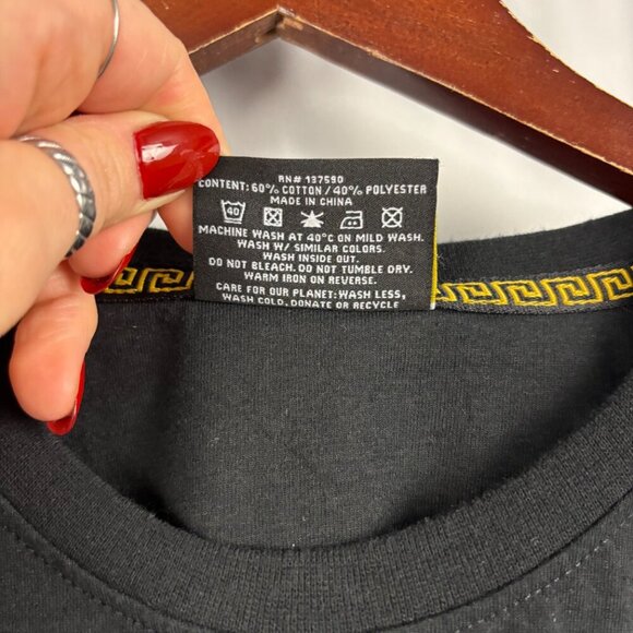 Casa Moda Couture Black Graphic T-Shirt - Picture 7 of 9